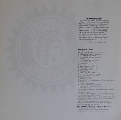 Pete Rock & C.L. Smooth : The Main Ingredient (2xLP, Album)