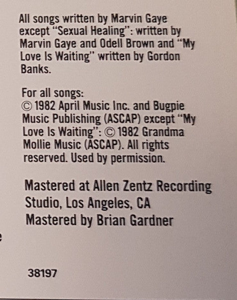 Marvin Gaye : Midnight Love (CD, Album)