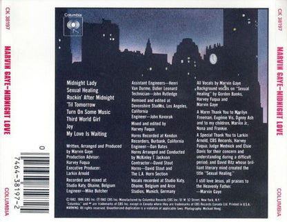 Marvin Gaye : Midnight Love (CD, Album)