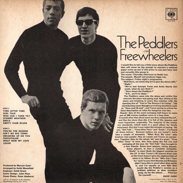 The Peddlers : Freewheelers (LP, Album, Mono)