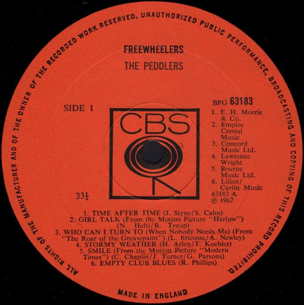 The Peddlers : Freewheelers (LP, Album, Mono)