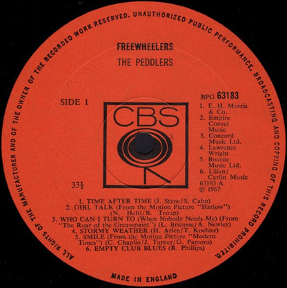 The Peddlers : Freewheelers (LP, Album, Mono)