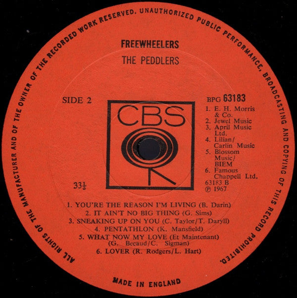 The Peddlers : Freewheelers (LP, Album, Mono)