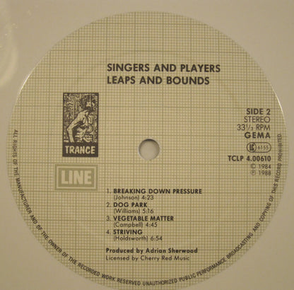 Singers & Players : Leaps & Bounds (LP, Album, RE, Whi)