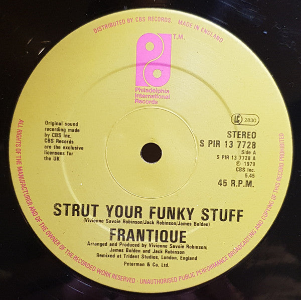 Frantique : Strut Your Funky Stuff (12", Single)