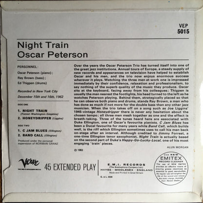 The Oscar Peterson Trio : Night Train (7", EP, Mono)