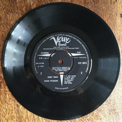 The Oscar Peterson Trio : Night Train (7", EP, Mono)