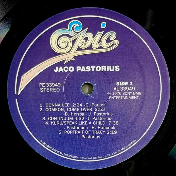 Jaco Pastorius : Jaco Pastorius (LP, Album, RE)