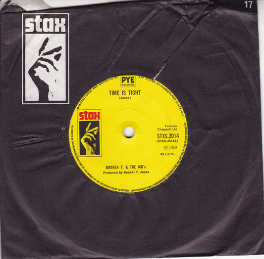 Booker T & The MG's : Time Is Tight / Soul Limbo (7", Single, RE, Sol)