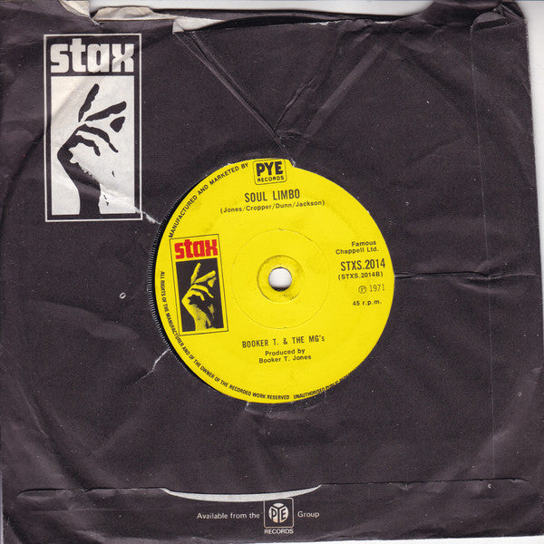 Booker T & The MG's : Time Is Tight / Soul Limbo (7", Single, RE, Sol)