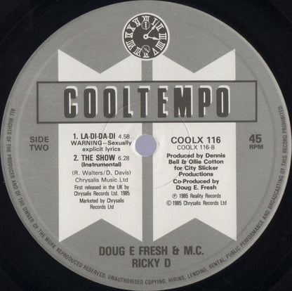 Doug E. Fresh & The Get Fresh Crew* / Doug E. Fresh & MC. Ricky D* : The Show / La Di Da Di (12")