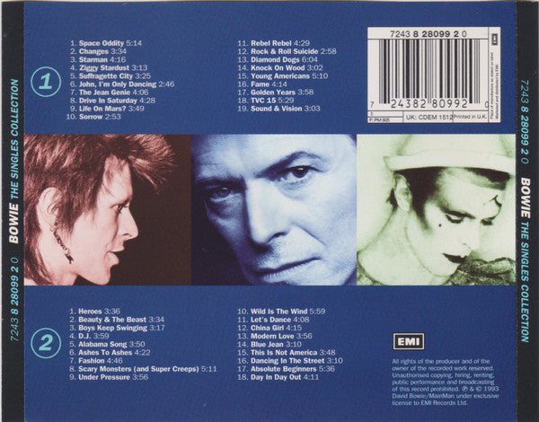 David Bowie : The Singles Collection (2xCD, Comp, RM, Fat)