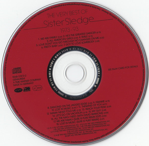 Sister Sledge : The Very Best Of Sister Sledge 1973-93 (CD, Comp)
