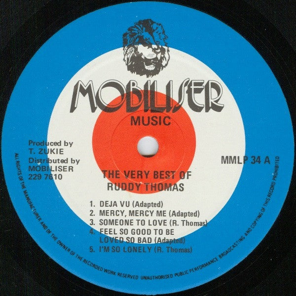 Ruddy Thomas : The Very Best Of Ruddy Thomas (LP, Album)