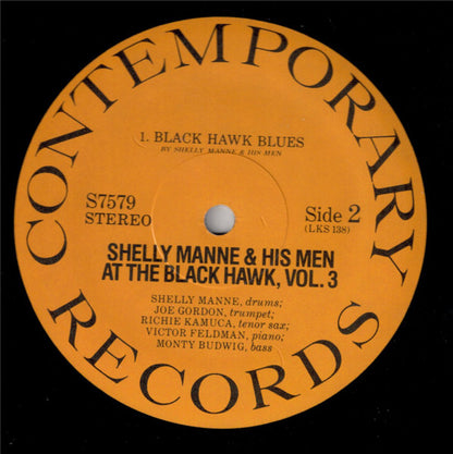 Shelly Manne & His Men : At The Black Hawk, Vol. 3 (LP, Album, RE)