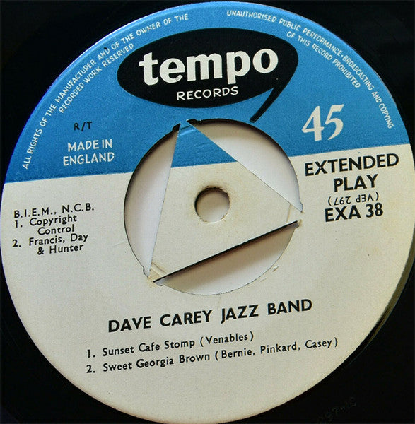 The Dave Carey Jazz Band : Dave "Jazz" Carey (7", EP)
