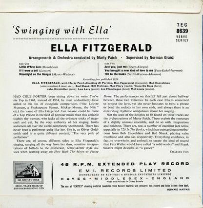 Ella Fitzgerald : Swinging With Ella (7", EP)