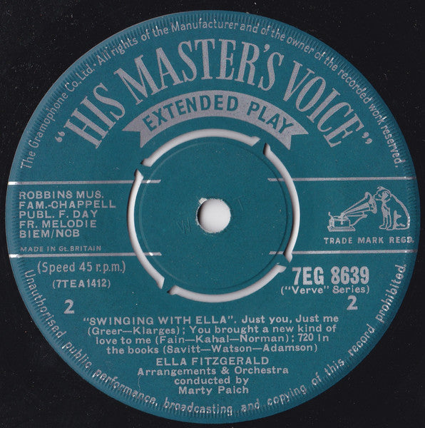 Ella Fitzgerald : Swinging With Ella (7", EP)