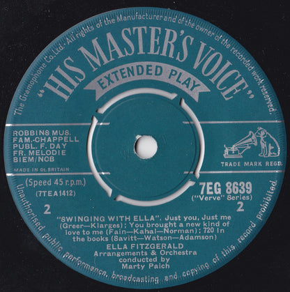 Ella Fitzgerald : Swinging With Ella (7", EP)