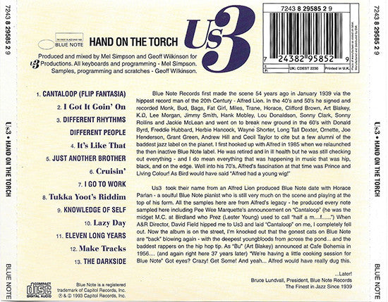 Us3 : Hand On The Torch (CD, Album)