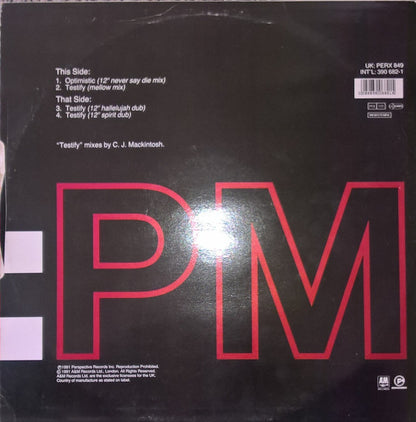 Sounds Of Blackness : Optimistic / Testify (Remixes) (12")
