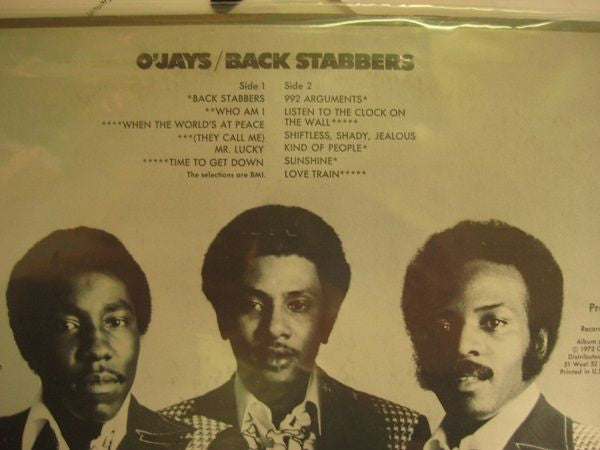 The O'Jays : Back Stabbers (LP, Album, M/Print, San)