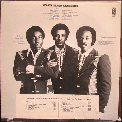 The O'Jays : Back Stabbers (LP, Album, M/Print, San)