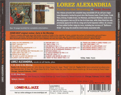 Lorez Alexandria : Early In The Morning + Deep Roots (CD, Comp)