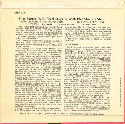 Carol Stevens With Phil Moore (2) : That Satin Doll (7", EP)