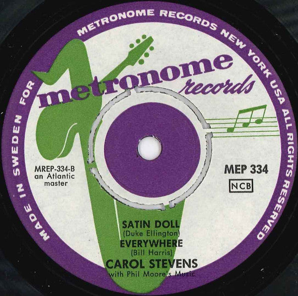 Carol Stevens With Phil Moore (2) : That Satin Doll (7", EP)
