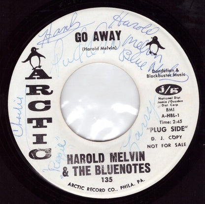 Harold Melvin And The Blue Notes : Go Away / What Can A Man Do (7", Single, Promo)