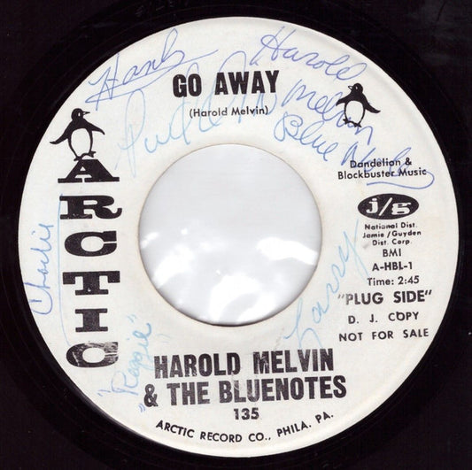 Harold Melvin And The Blue Notes : Go Away / What Can A Man Do (7", Single, Promo)