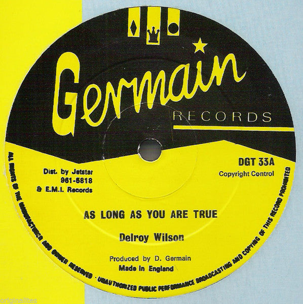 Delroy Wilson : As Long As You Are True (12")