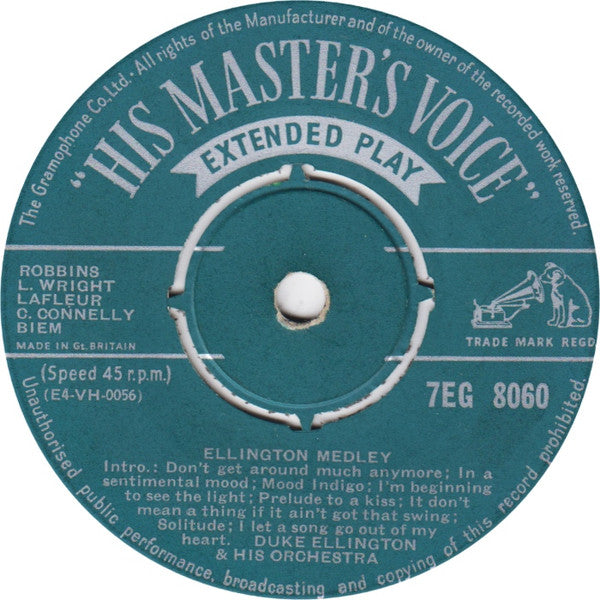 Duke Ellington And His Orchestra : Duke Ellington And His Orchestra (7", EP, Mono)