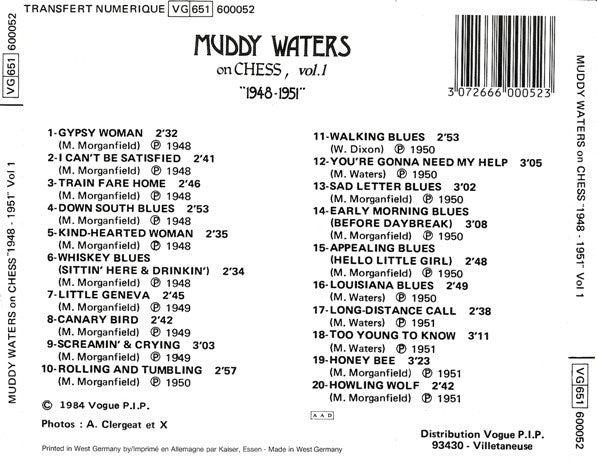 Muddy Waters : On Chess Vol. 1 - "1948-1951" (CD, Comp)