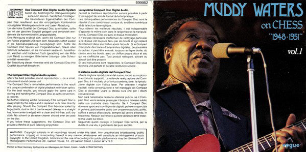 Muddy Waters : On Chess Vol. 1 - "1948-1951" (CD, Comp)