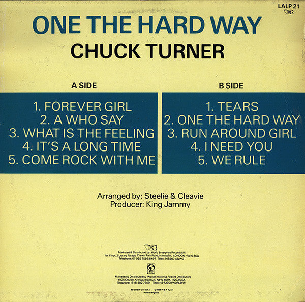 Chuck Turner : One The Hard Way (LP)