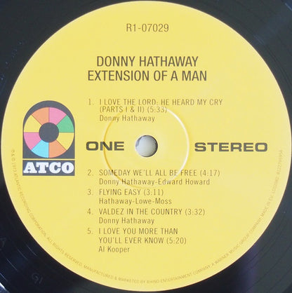 Donny Hathaway : Extension Of A Man (LP, Album, RE, 180)