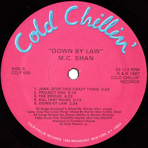 M.C. Shan* : Down By Law (LP, Album, Red)