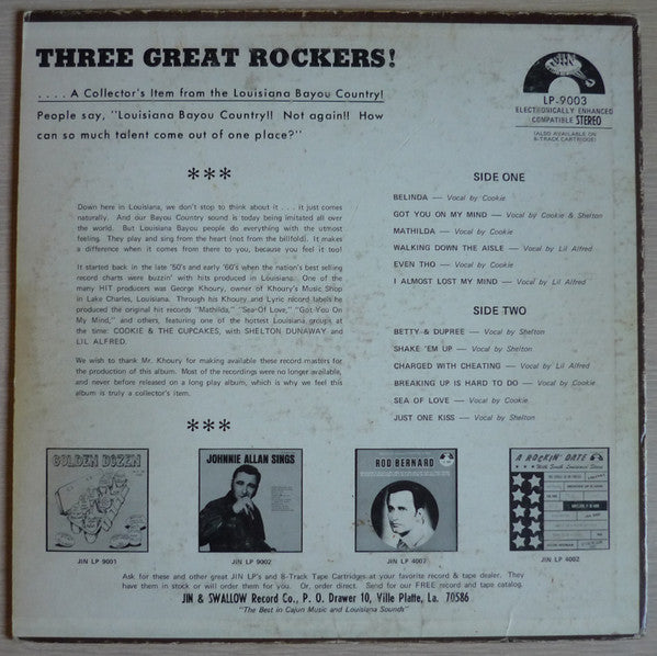 Cookie & His Cupcakes, Shelton Dunaway, Little Alfred : 3 Great Rockers! (LP)