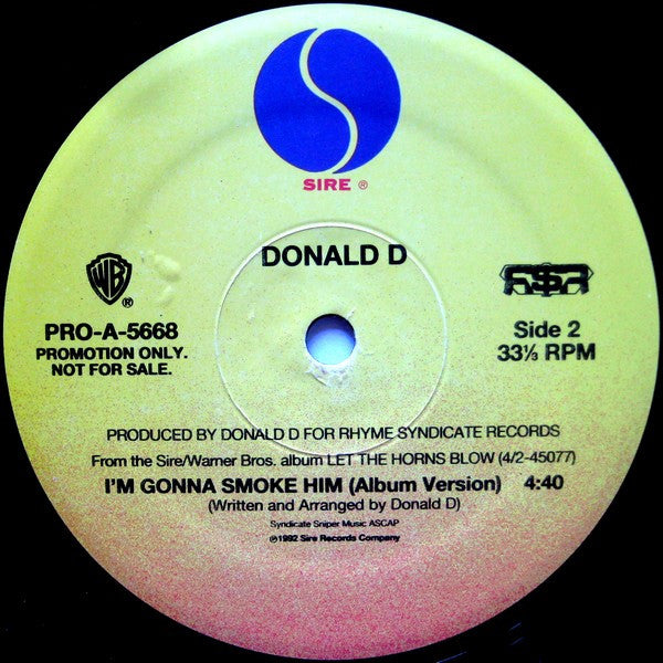 Donald D : I'm Gonna Smoke Him (12", Promo)