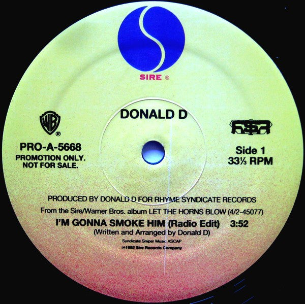 Donald D : I'm Gonna Smoke Him (12", Promo)