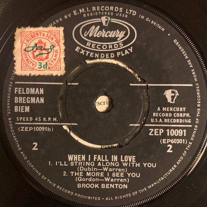 Brook Benton : When I Fall In Love (7", EP, Mono)