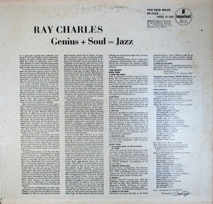 Ray Charles : Genius + Soul = Jazz (LP, Album, RE)
