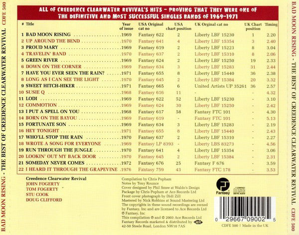 Creedence Clearwater Revival : Bad Moon Rising - The Best Of (CD, Comp)