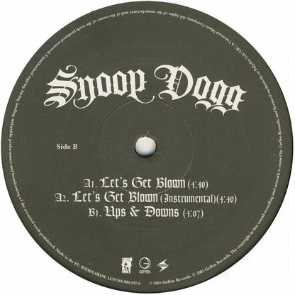 Snoop Dogg Featuring Pharrell Williams : Let's Get Blown (12")