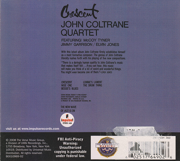 The John Coltrane Quartet : Crescent (CD, Album, RE, RM)