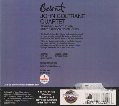 The John Coltrane Quartet : Crescent (CD, Album, RE, RM)