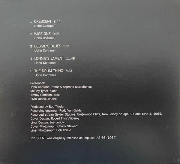 The John Coltrane Quartet : Crescent (CD, Album, RE, RM)