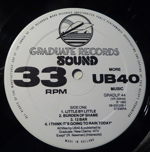 UB40 : More UB40 Music (2xLP, Comp)